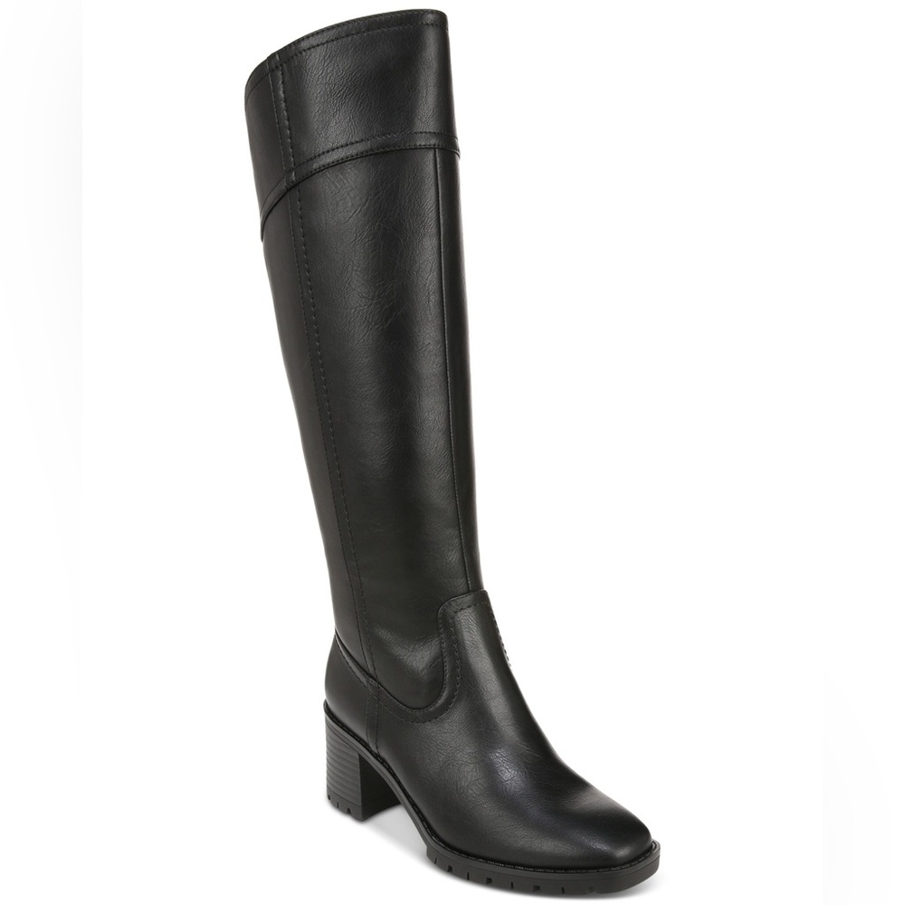 Style & Co. Black Heeled Boots with Chunky Heel